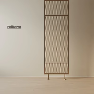 Poliform Modern Metal Screen With Grid Design For Interior Home Decoration 3d model
