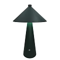 Modern Table Lamp With Brown Cone Shade Orange Cone Body Round Bottom Button Light Grey 3d model