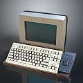 Vintage Electronic Computer With Classic Monitor Retro Keyboard And Old School Design