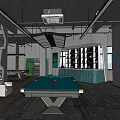 Modern Billiard Room Interior Design With Green Pool Table Lighting And Comfortable Seating