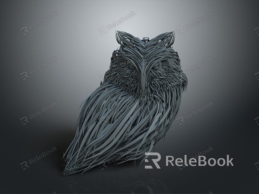 Owl grimace owl long-eared owl wulin owl monkey face owl carved owl model