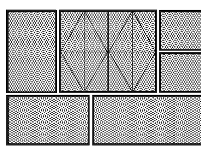 Geometric Grid Pattern Design With Various Shapes And Decorative Elements 3d model