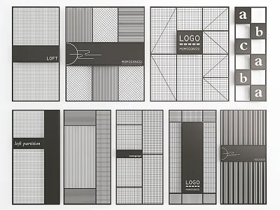 Industrial LOFT partition partition combination 3d model
