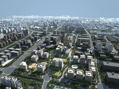 Modern Industrial Factory Complex in Urban Area with Planned Layout and Facilities 3d model