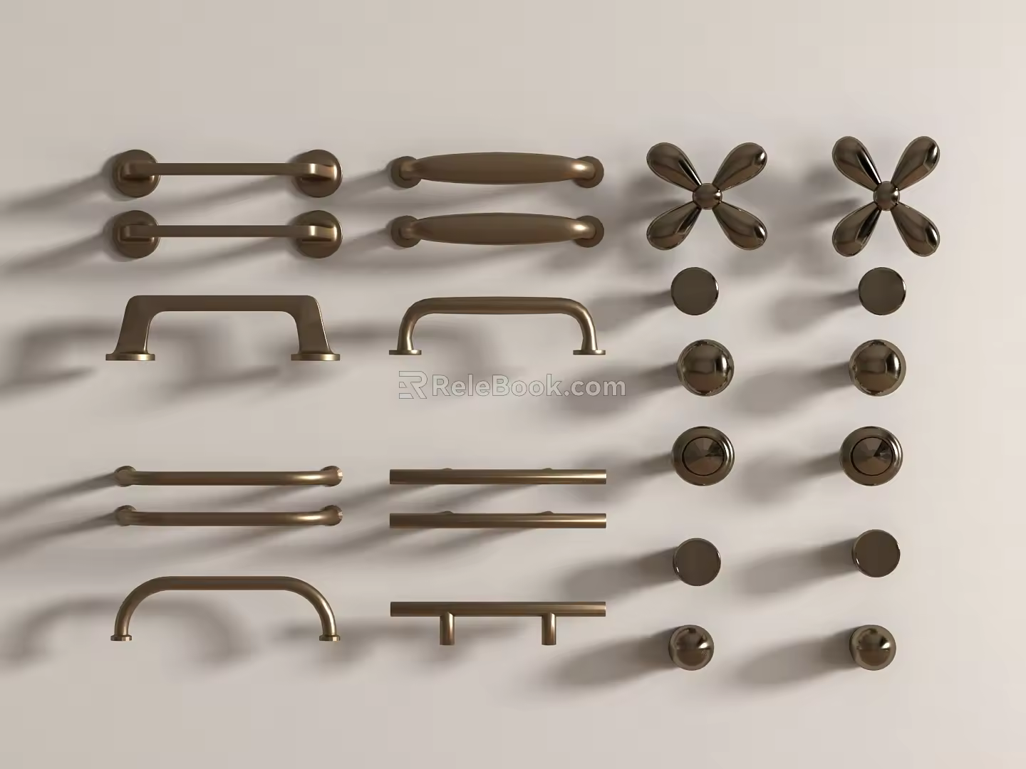 French Cabinet Door Handle Cabinet Door Handle Metal Handle Crystal Handle Round Handle Round Handle 3d model