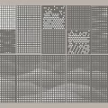 Various Decorative Wall Panels With Different Dot Patterns For Interior Design
