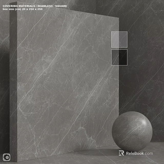 Gray Marble Construction Component With Textured Wall Panel And Decorative Sphere 3d model 