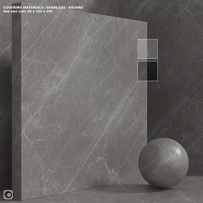 Gray Marble Construction Component With Textured Wall Panel And Decorative Sphere 3d model