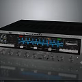 Vintage Electronic Audio Amplifier With Control Knobs Display Panel And Metal Casing