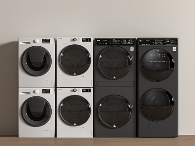 washing machine wall mounted washing machine drum washing machine mini washer dryer water heater 3d model