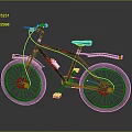 Black and Red Modern Bicycle With Sturdy Frame Stylish Seat And Large Wheels