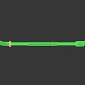 Durable Curved Metal Rod With Connecting Segments And Cylindrical Parts Structure Design