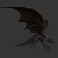 Mythical Dragon With Large Bat Like Wings Scaled Body And Sharp Claws 3d model
