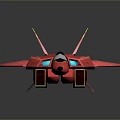 Red Toy Airplane Model With Yellow Accents And Number 1024 Design