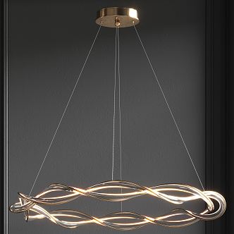 Light Luxury Chandelier 3d model