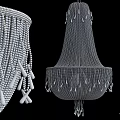 Luxurious Crystal Chandelier With Hanging Tassels And Elegant Design For Interior Decor