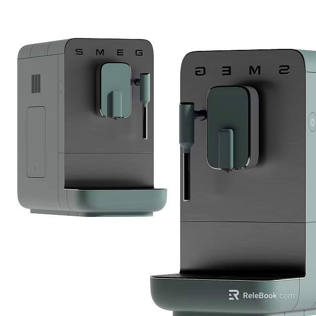 SMEG Modern Kitchen Appliances Two Stylish Models With Sleek Grey Design 3d model