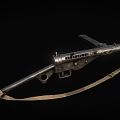 Vintage Military Rifle with Leather Strap and Metal Components in Classic Design