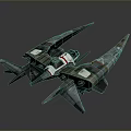 Futuristic Aerospace Spacecraft With Sleek Wings And Cosmic Exploration Design
