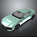 Light Green Sports Car With Sleek Aerodynamic Body Black Alloy Wheels Modern Exterior Design