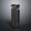 Black Cylindrical Military Weapon With Fuse And Tactical Surface Texture