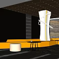 Modern Rest Area Hotel Rest Area 3d model