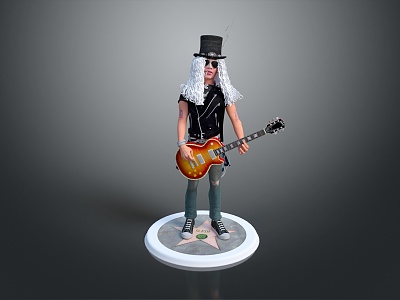 Modern man singer musician children 3d model