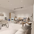 Bright Spacious Modern Rehabilitation Room With Wheelchairs Beds And Tables