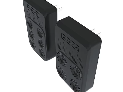 MAX MODERN Black Power Adapters With Plugs And Heat Dissipation Holes 3d model