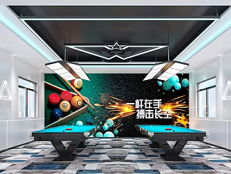 Billiard Room Activity Room 3d model