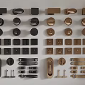 European-style door handle 3d model
