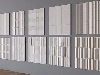 Tooling Modeling Wall Panel Creative Solid Wood Three-dimensional Wall Panel Cream Texture Panel Wall Trim Panel 3d model