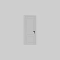 Modern White Hinged Door With Sleek Design And Black Hardware Details