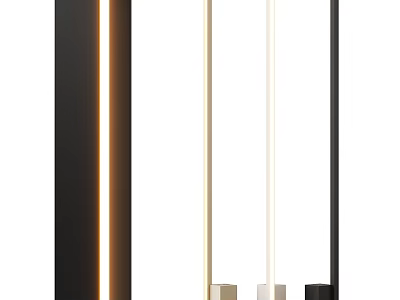 Modern Sleek Floor Lamp Design With Black Gold Stand And LED Lighting 3d model