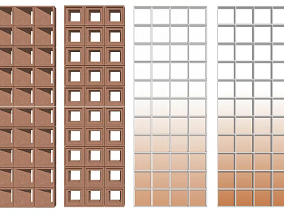 glass brick glass partition crystal brick glass screen art glass 3d model