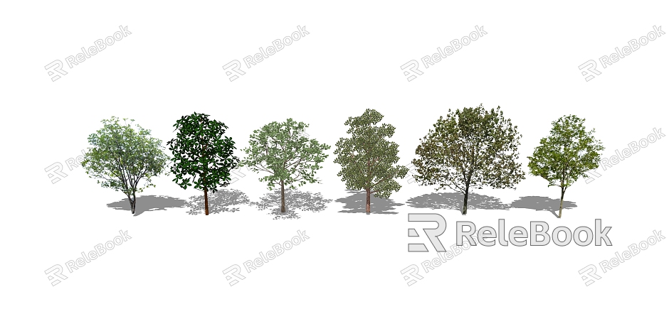 modern tree green arbor plant landscape tree model