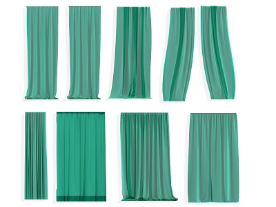 curtain yarn gauze semi-transparent yarn 3d model