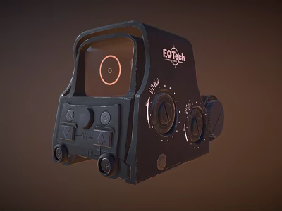 EOTech Tactical Weapon Red Dot Sight With Illuminated Reticle And Adjustable Knobs 3d model