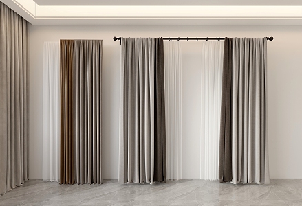 Modern Curtains 3d model