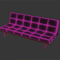 Modern Multi Person Sofa With Dark Gray Fabric And Wooden Legs Design Style