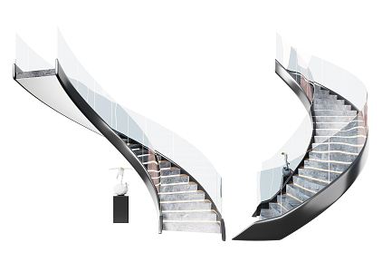 modern spiral staircase 3d model