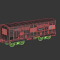Grey Train Carriage Model With Door Window Detailed Structure And Wheels 3d model