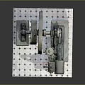 Modern engine steam engine steam engine sliding distribution system regulator 3d model