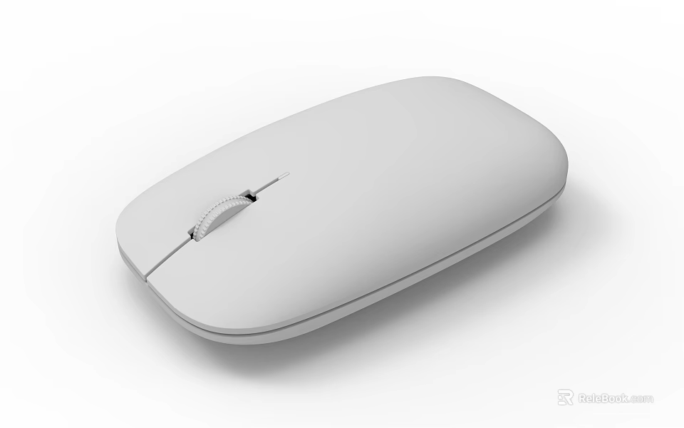 White Wireless Computer Mouse With Smooth Surface And Modern Design 3d model 