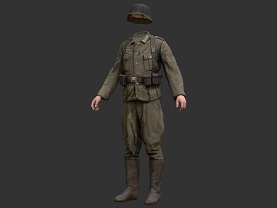 Weapons in German uniforms model