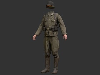 Weapons in German uniforms 3d model