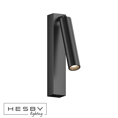 Modern Black Wall Light With Sleek Cylindrical Design And Wall Mounted Fixture 3d model