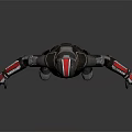 Modern Combat Weapon Armor With Black Red Accents And Mechanical Structure 3d model
