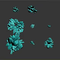 Turquoise Crystal Decorative Ornaments with Various Shapes for Home Lifestyle Decoration