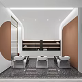 Modern Beauty Salon Interior With White And Beige Decor Barber Chairs And Mirrors
